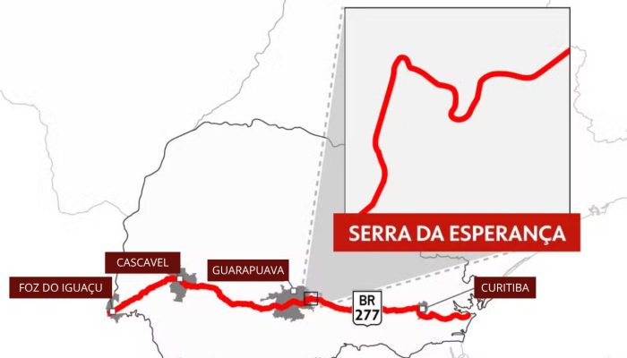 Novo desvio na BR-277 altera trânsito na Serra da Esperança